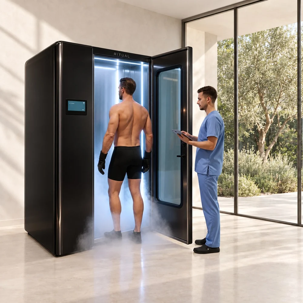 CryoRitual 180 — Cabine de crioterapia · −180 °C