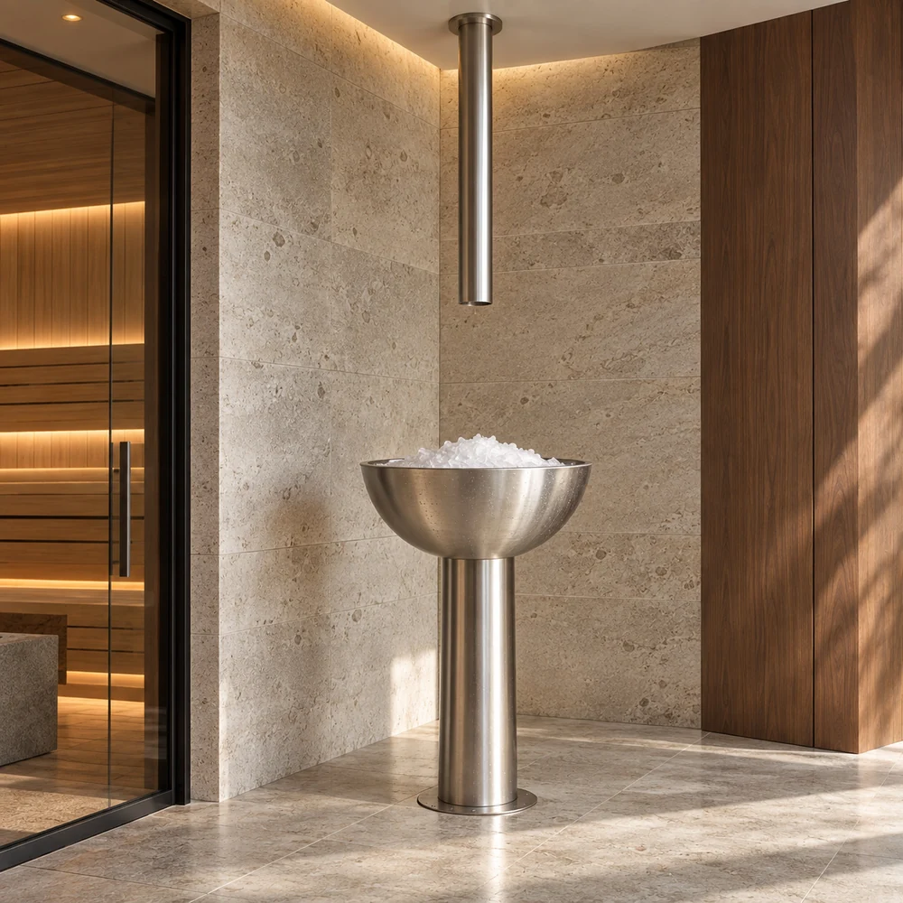 FrostRitual One — Fonte de gelo para spa · modelo de teto