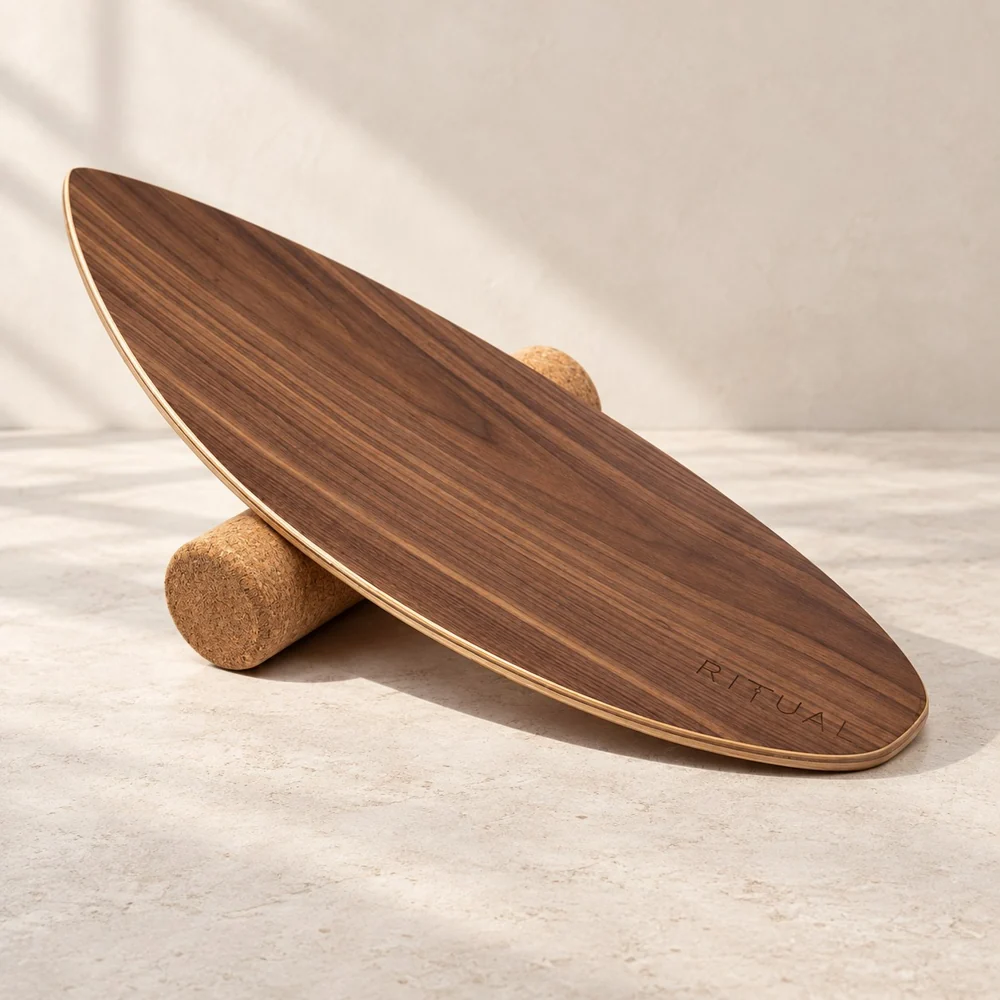 BalanceRitual Board — Prancha de equilíbrio com rolo de cortiça