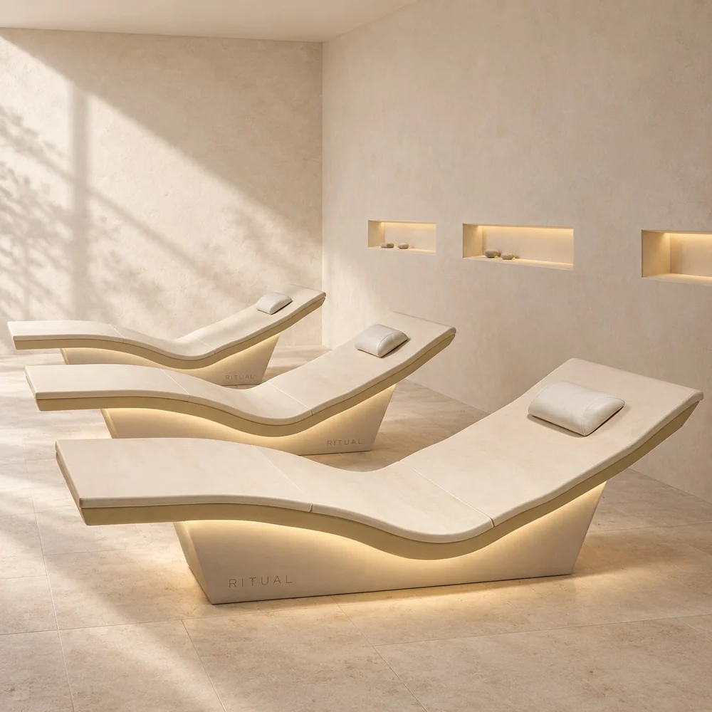 ThermaRitual Two — Espreguiçadeira aquecida · desenho orgânico